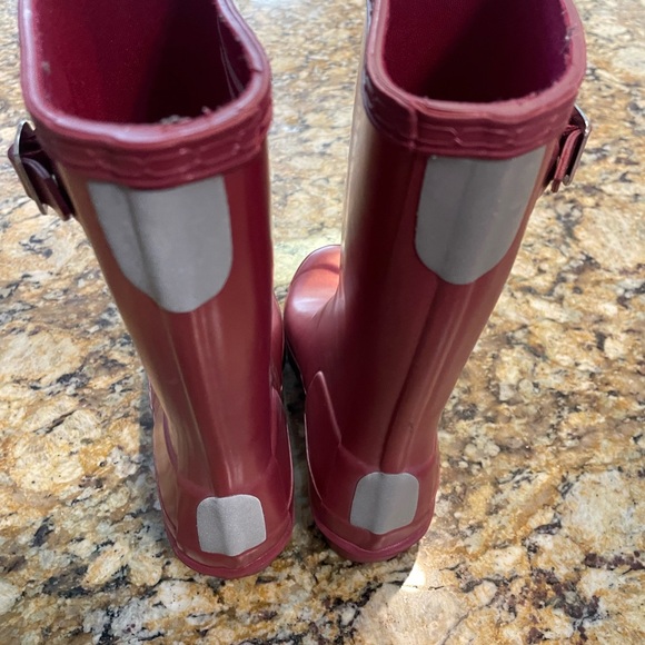 Hunter Metallic Fuchsia Youth Waterproof Boots Size 13B / 1G EU 31 - Picture 10 of 12